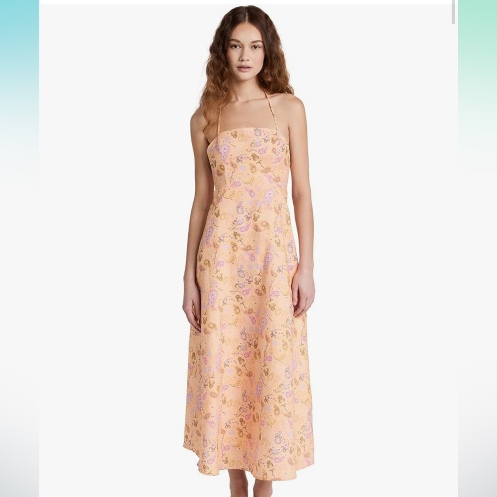 Charlie Holiday floral linen dress size large